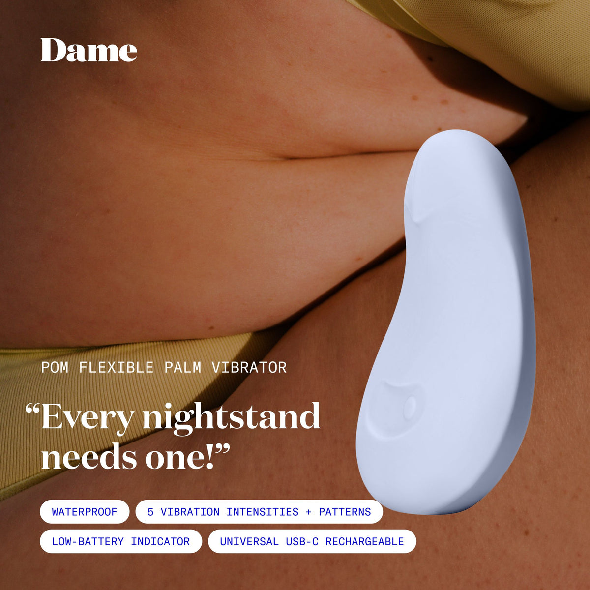 Dame - Pom Flexible Vibrator - Ice
