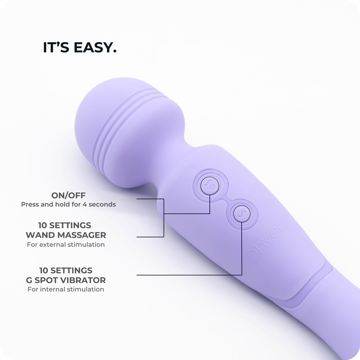 OHYES Magic Wand Vibrator - Dual Wand and G Spot Massager