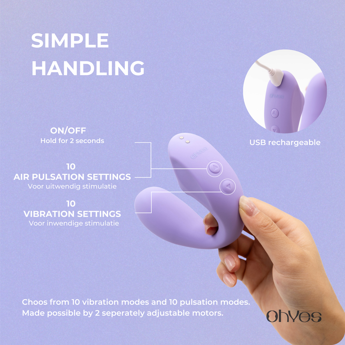 Dual Air Pressure and G Spot Vibrator - OHYES Pulse