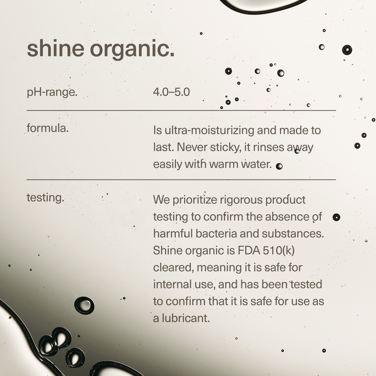 Shine, 4 oz - water-based personal lubricant, organic aloe