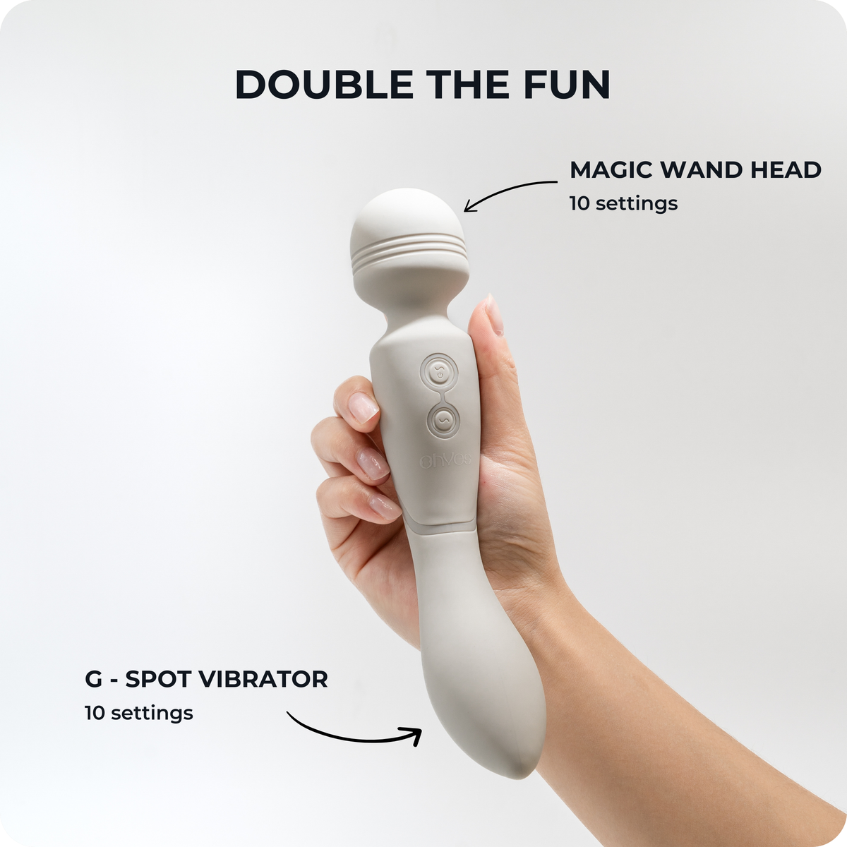 OHYES Magic Wand Vibrator - Dual Wand and G Spot Massager