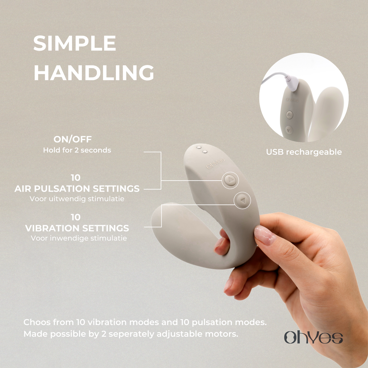 Dual Air Pressure and G Spot Vibrator - OHYES Pulse